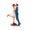 Cerf Dellier Couple mariés enlacés avec valise 16 cm