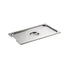 Cerf Dellier Couvercle inox avec poignée GN 1/1 - pour bac gastronorme avec anses fixes ou escamotables