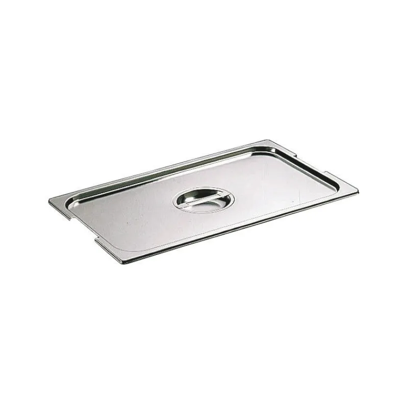 Cerf Dellier Couvercle inox avec poignée GN 1/2 - pour bac gastronorme avec anses fixes ou escamotables