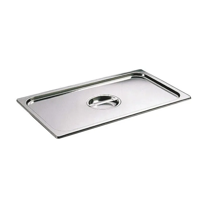 Cerf Dellier Couvercle inox avec poignée GN 2/4 - pour bac gastronorme sans anse