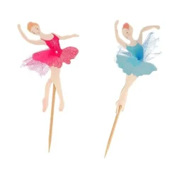 Cerf Dellier Cupcake Toppers Ballerines assorties (x 12)