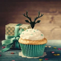 Cerf Dellier Cupcake Toppers Cerfs (x8)