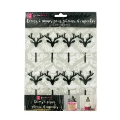 Cerf Dellier Cupcake Toppers Cerfs (x8)