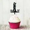 Cerf Dellier Cupcake Toppers couple enlacé (x 8)