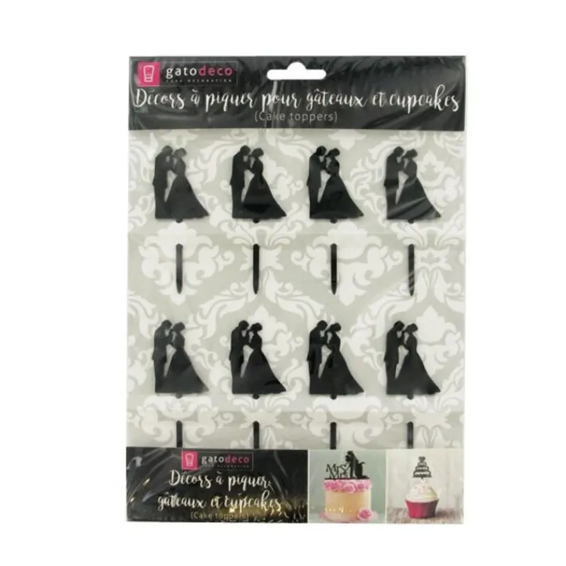 Cerf Dellier Cupcake Toppers Couples (x 8)