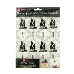 Cerf Dellier Cupcake Toppers Déclaration (x 8)