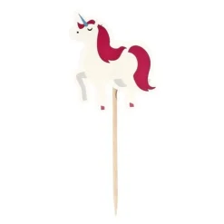 Cerf Dellier Cupcake Toppers Licorne (x 12)