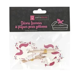 Cerf Dellier Cupcake Toppers Licorne (x 12)
