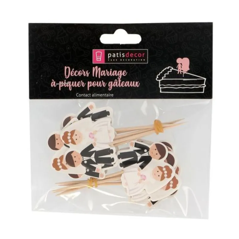 Cerf Dellier Cupcake Toppers Mariage (x 12)