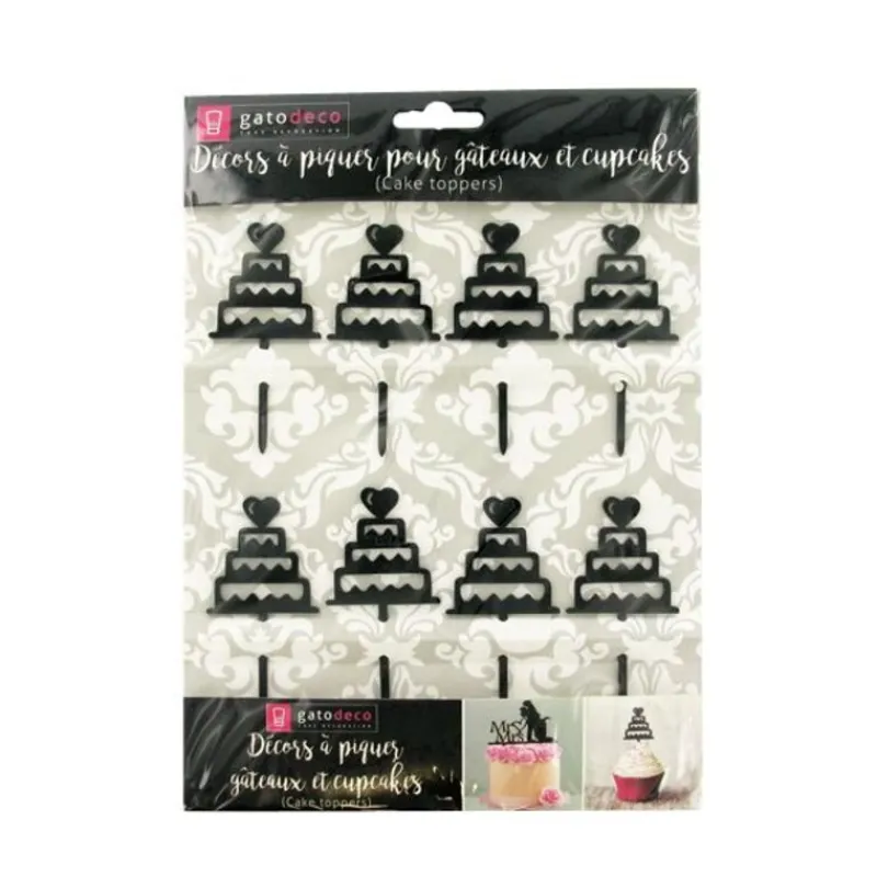 Cerf Dellier Cupcake Toppers Pièces montées (x 8)