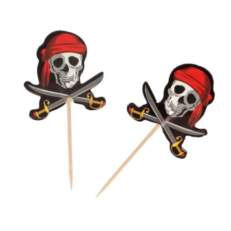 Cerf Dellier Cupcake Toppers Pirates (x 12)