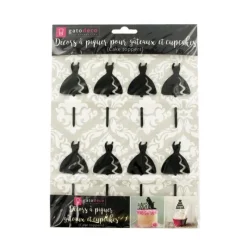 Cerf Dellier Cupcake Toppers Robe (x 8)