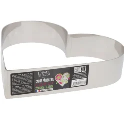 Cerf Dellier Cœur à mousse inox H 4,5 cm L 22 cm