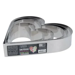 Cerf Dellier Cœur à mousse inox H 4,5 cm L 18 cm
