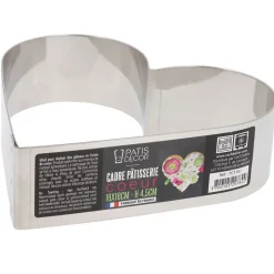 Cerf Dellier Cœur à mousse inox H 4,5 cm L 16 cm