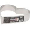 Cerf Dellier Cœur à mousse inox H 4,5 cm L 20 cm
