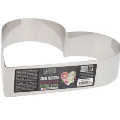Cerf Dellier Cœur à mousse inox H 4,5 cm L 20 cm