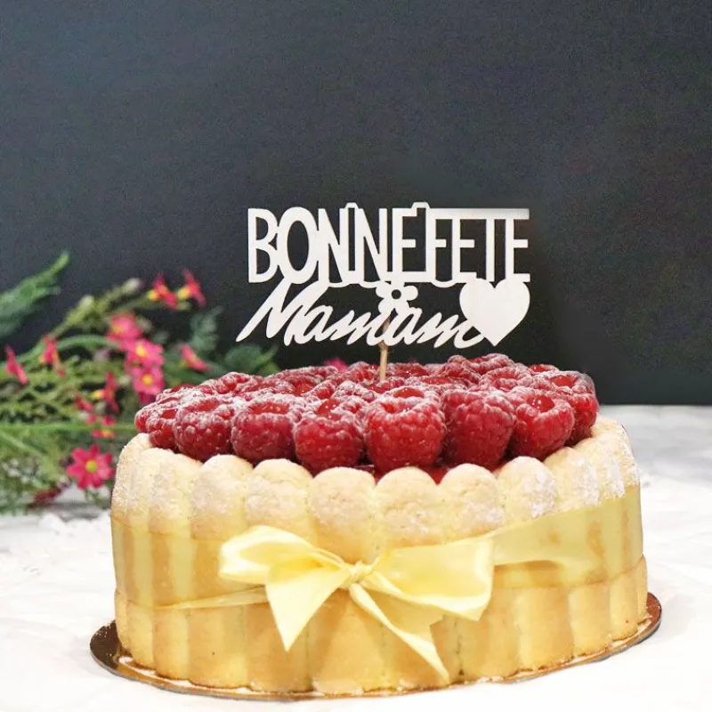 Cerf Dellier Décor Bonne Fête Maman sur pique (x30)