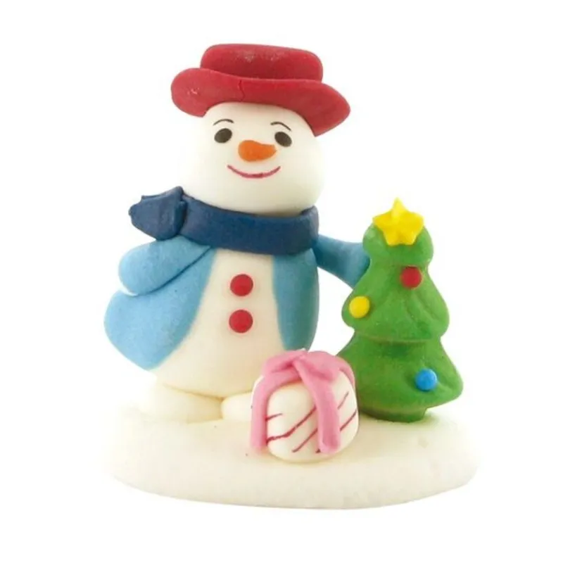 Cerf Dellier Décor comestible bonhomme de neige cadeaux