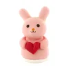 Cerf Dellier Décor comestible Lapin Rose Coeur 4,5 cm