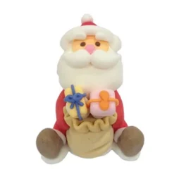 Cerf Dellier Décor comestible Père Noël assis cadeau (x24)