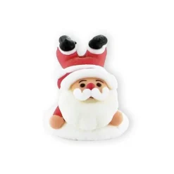 Cerf Dellier Décor comestible Père Noël 3D à plat ventre