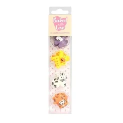 Cerf Dellier Décors comestibles animaux de la jungle assortis (x12)