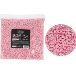 Cerf Dellier Décors comestibles arc-en-ciel rose 1 kg