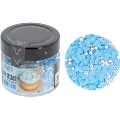 Cerf Dellier Décors comestibles bébé bleus assortis 60 g