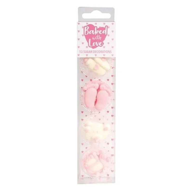 Cerf Dellier Décors comestibles bébé fille assortis (x13)