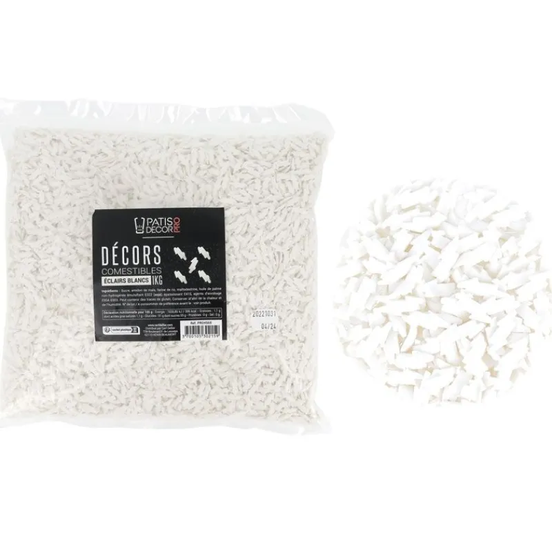Cerf Dellier Décors comestibles éclairs blancs 1 kg