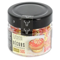 Cerf Dellier Décors comestibles confettis multicolores 50 g