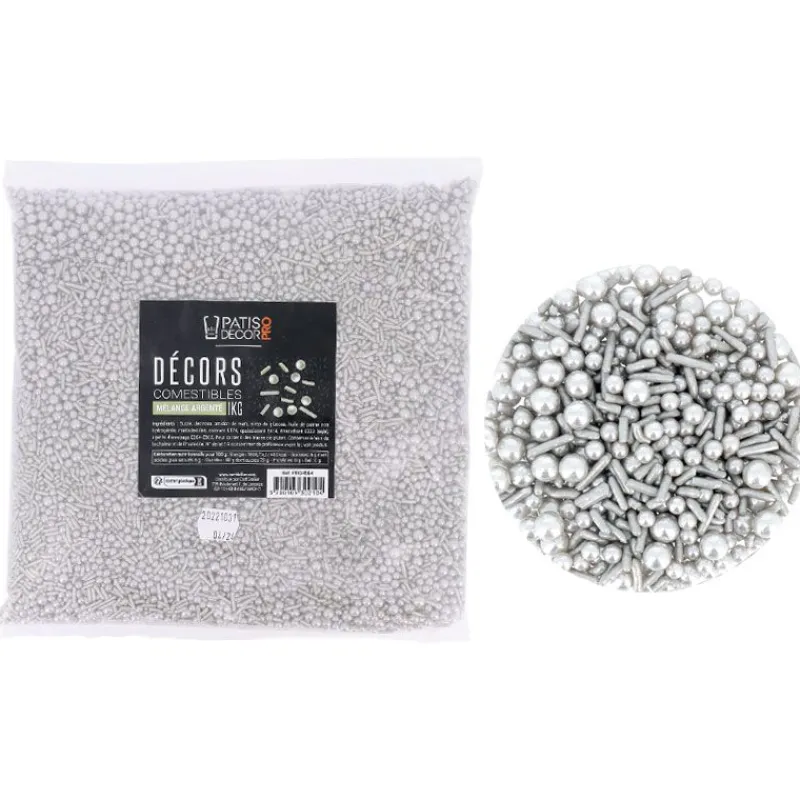 Cerf Dellier Décors comestibles mélange argenté 1 kg