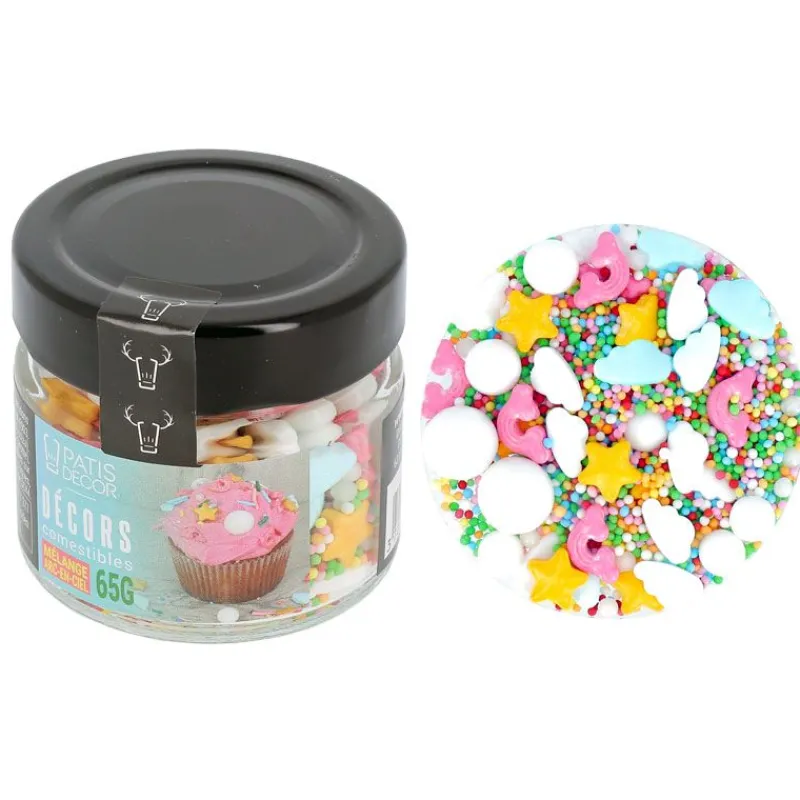 Cerf Dellier Décors comestibles mélange arc-en-ciel 65 g