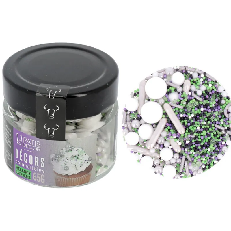 Cerf Dellier Décors comestibles mélange super héros 'Hulk' 65 g