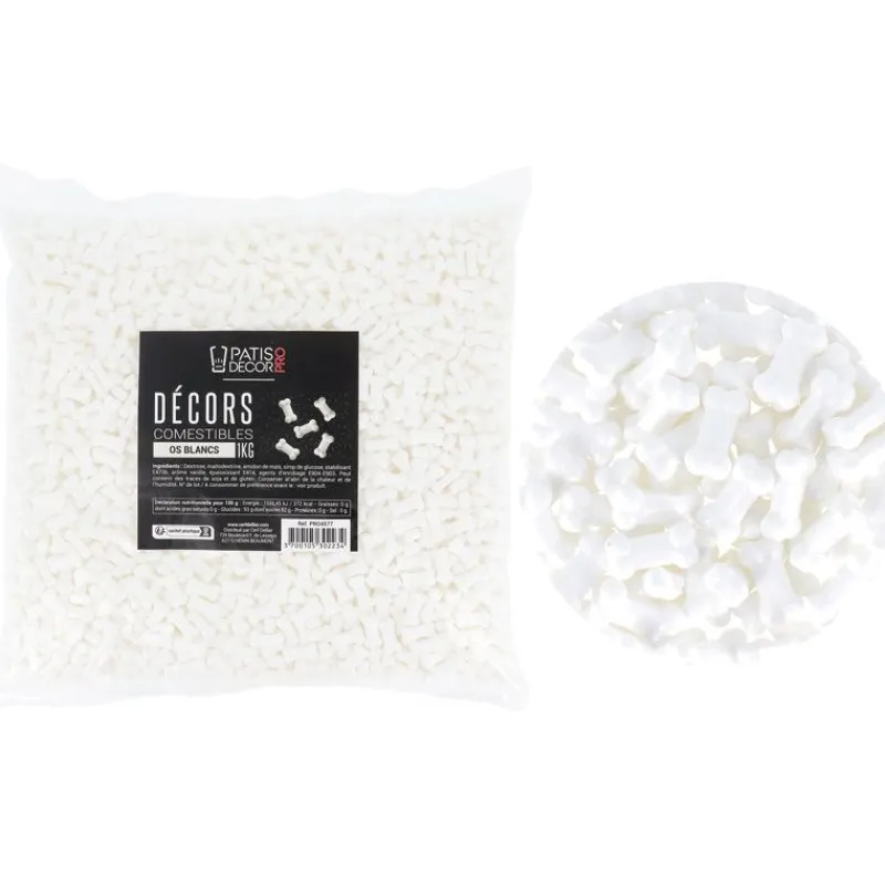Cerf Dellier Décors comestibles os blancs 1 kg