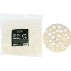 Cerf Dellier Décors comestibles perles blanches 1 kg