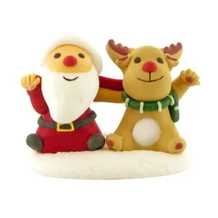 Cerf Dellier Décors comestibles Père Noël et renne assis (x20)