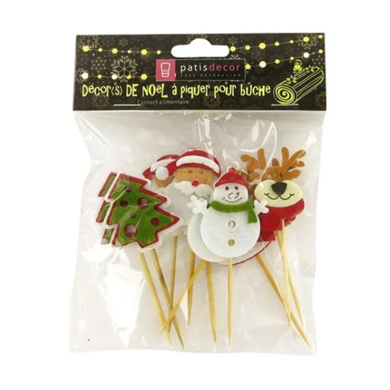 Cerf Dellier Décors de Noël en feutrine thème 1 (x10)