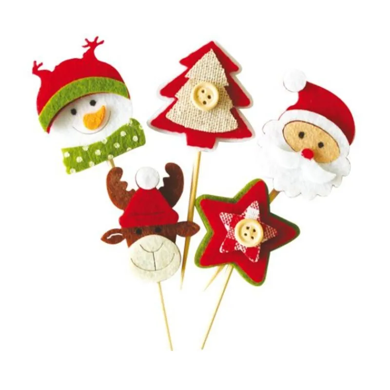 Cerf Dellier Décors de Noël en feutrine thème 2 (x10)