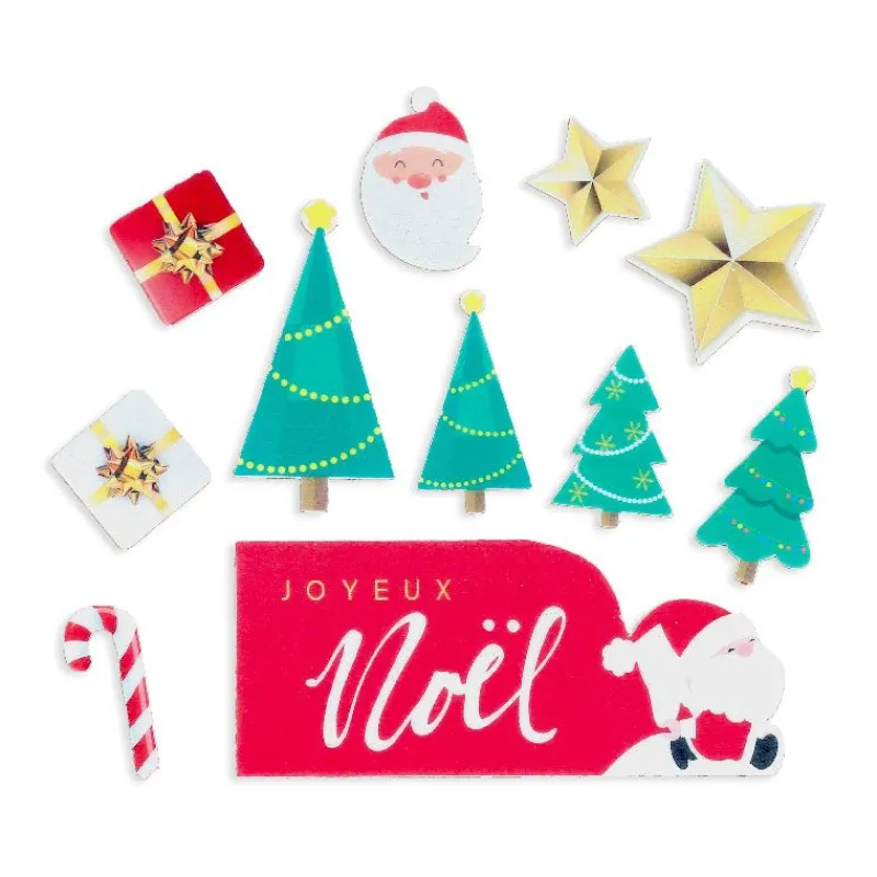 Cerf Dellier Décors en azyme assortis thème Hotte du Père Noël