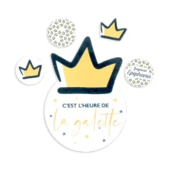 Cerf Dellier Décors en azyme assortis thème épiphanie Galette - DDM 09/24