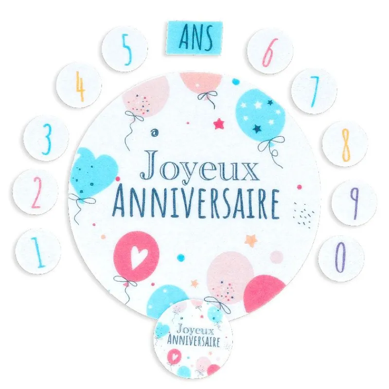 Cerf Dellier Décors en azyme assortis thème anniversaire n°2