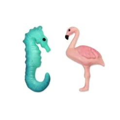 Cerf Dellier Découpoirs relief Flamant Rose et Hippocampe (x2)