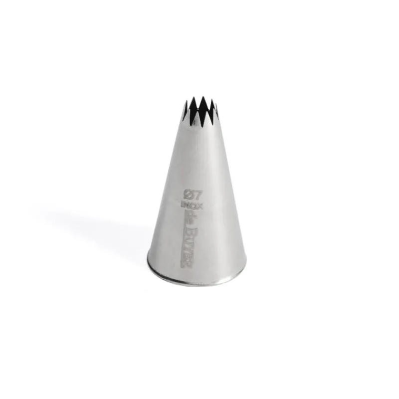 Cerf Dellier Douille cannelée petits fours inox Ø 7 mm 10 dents
