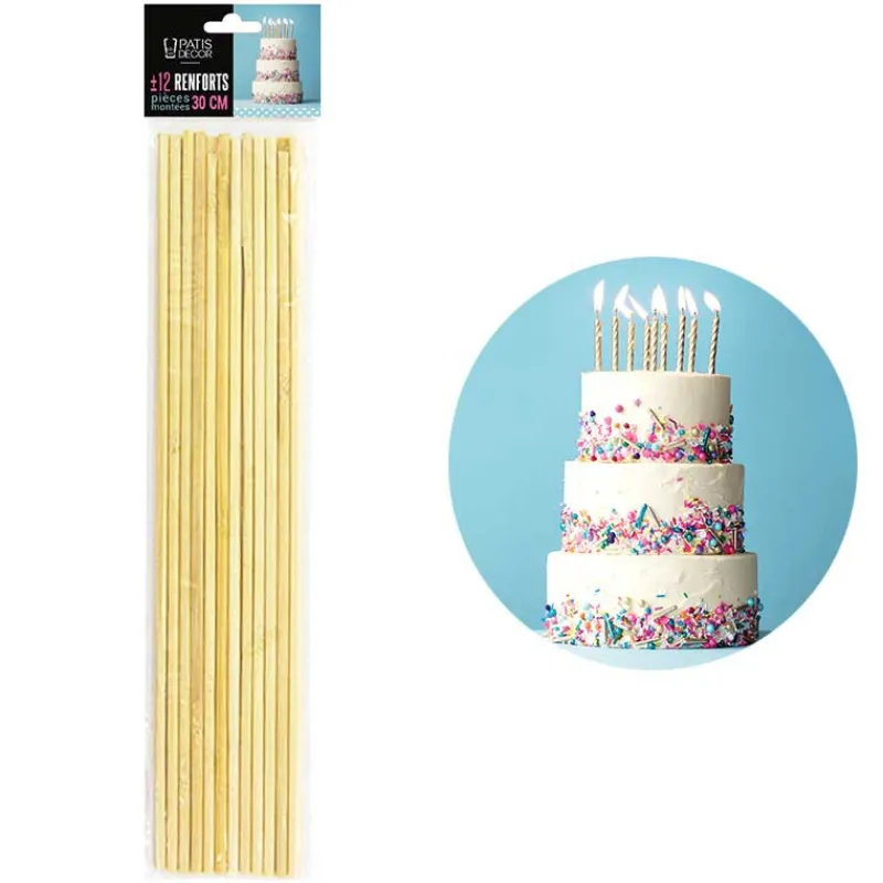 Cerf Dellier Dowel rods bois pour pièce montée 29,5 cm (± 12)