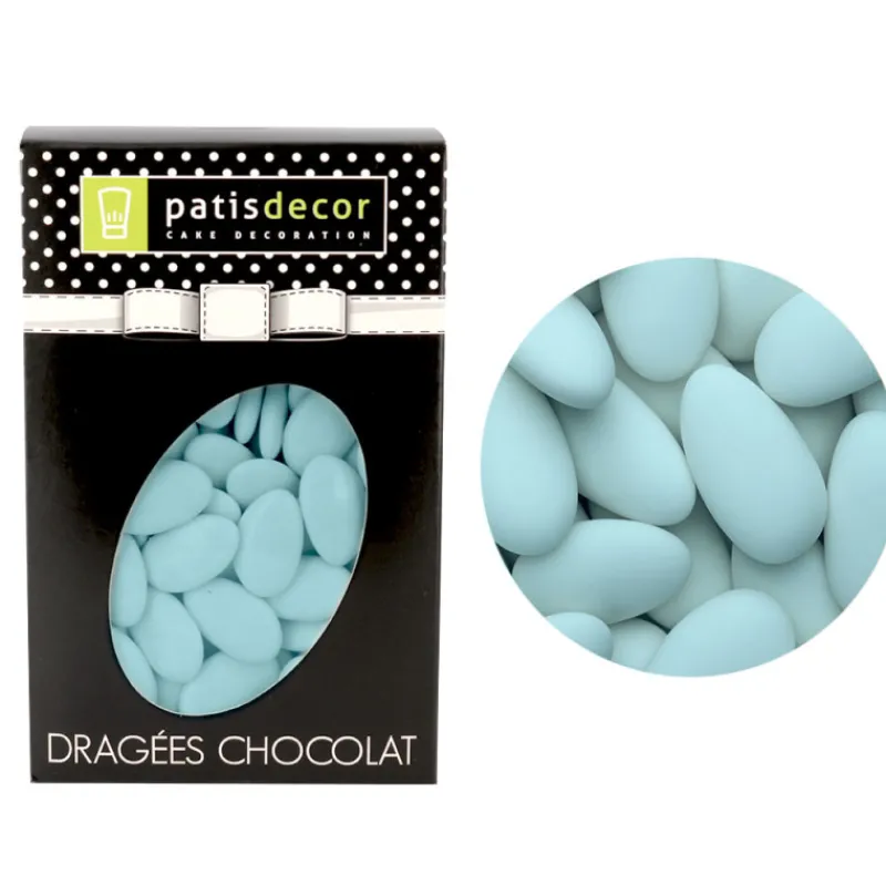 Cerf Dellier Dragées chocolat bleu ciel Patisdécor 500 g