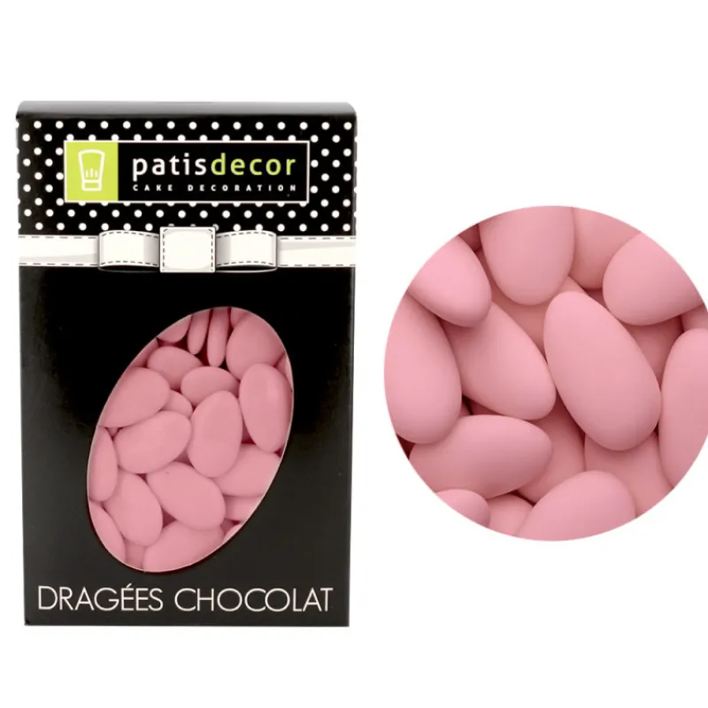 Cerf Dellier Dragées chocolat Rose Nacre Patisdécor 500 g