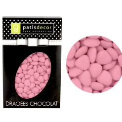 Cerf Dellier Dragées mini-coeurs chocolat roses 500 g