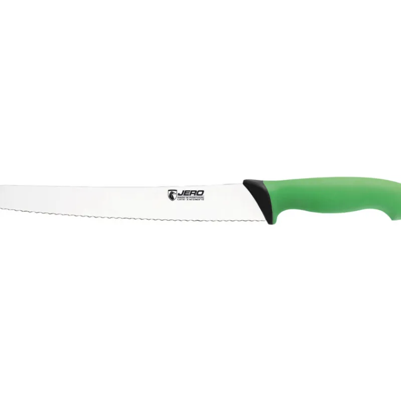 Cerf Dellier Ecoline couteau à pain manche vert 25 cm